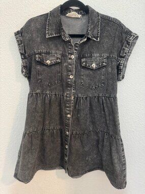 loud apparel denim dress utcoco Womens 2025 Casual Long Sleeve Button Down Distressed Belted Jean Dress with Pockets (X-Small, Dark Blue) at Amazon Women's Clothing store Colorful Couture Follow denim care instructions—turn Denim And Diamonds Dress Cup Size:A Cup
